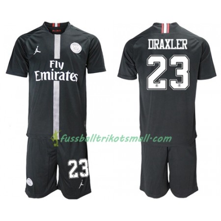Fußballtrikots Paris Saint Germain Draxler 23 Jodan Schwarz Kinder 2018-2019 Kurzarm Ausweichtrikot kaufen